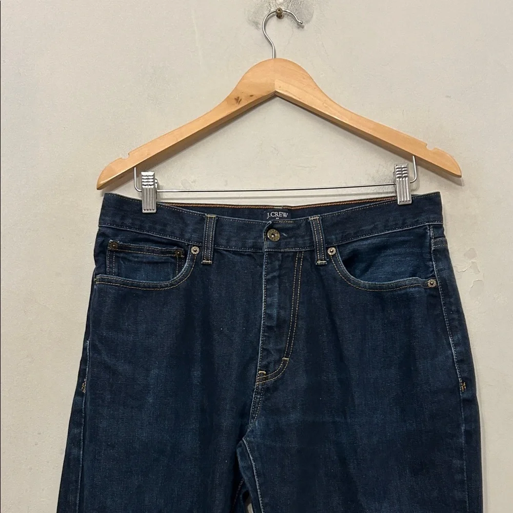 J Crew Men's Dark Blue Jeans The Bleecker Size 32 X 32 EUC